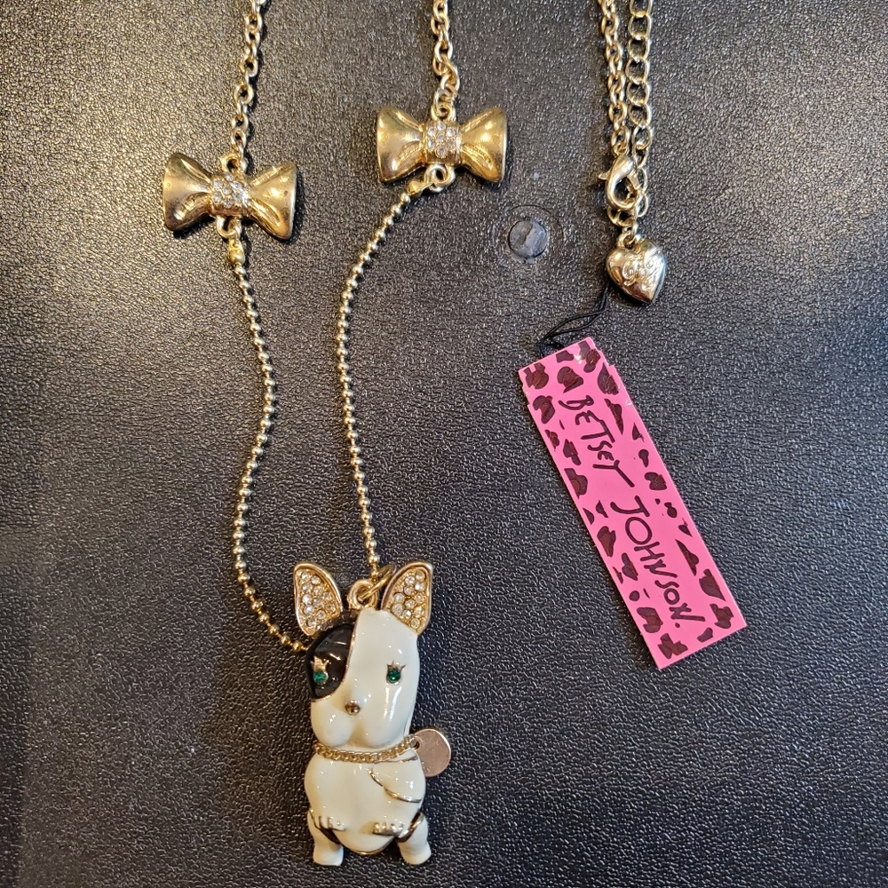 Betsey Johnson dog necklace